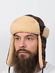 Шапка STETSON арт. 9290308 BOMBER CAP WOOL CHECK (синий / бежевый)
